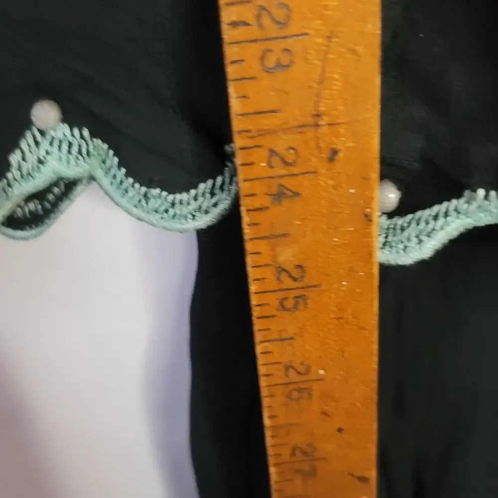 Double D Ranchwear- 2 piece boho set- Navy with embellishments- size Small/Med - Picture 10 of 16